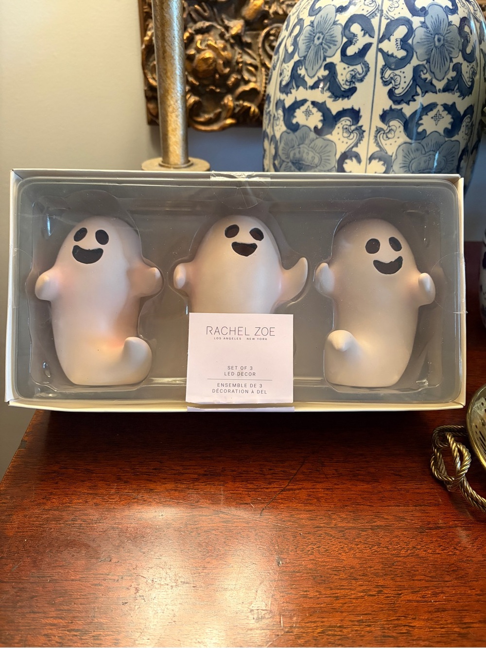 Rachel Zoe Light Pink Ghost Set of 3 Halloween Decorations. 👻👻👻